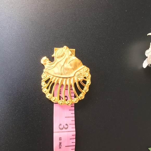 VTG MMA Gold Persian Roaring Lion Pendant & Brooch - Picture 7 of 9